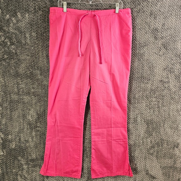 Cherokee Workwear Scrub Pants Lot Women's Pink Lavender Elastic Waist Flare Leg - Picture 3 of 8